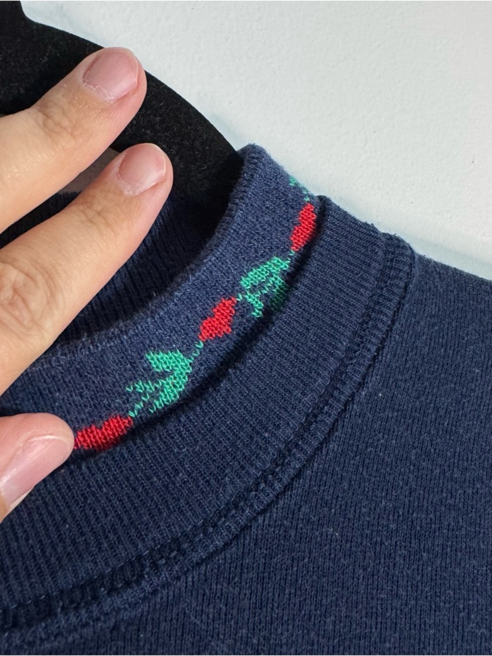 Vintage Morning Sun Birdhouse Sweatshirt Navy Mock Neck USA Womens L Bird Print - Picture 5 of 6